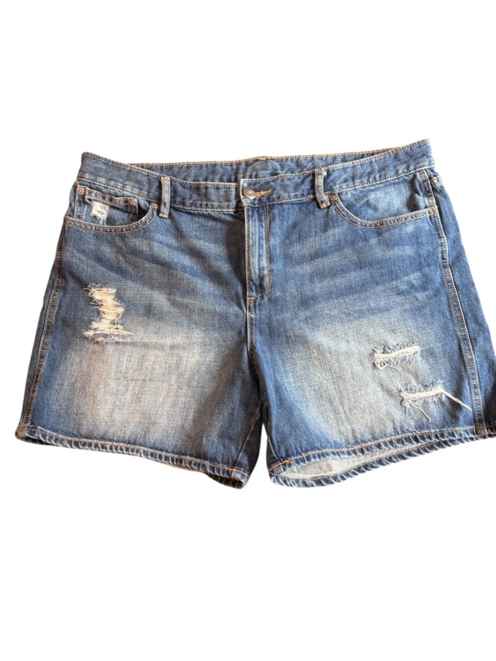Gap Distressed Denim Shorts Women’s Blue Jean Shorts Mid Rise Casual Summer